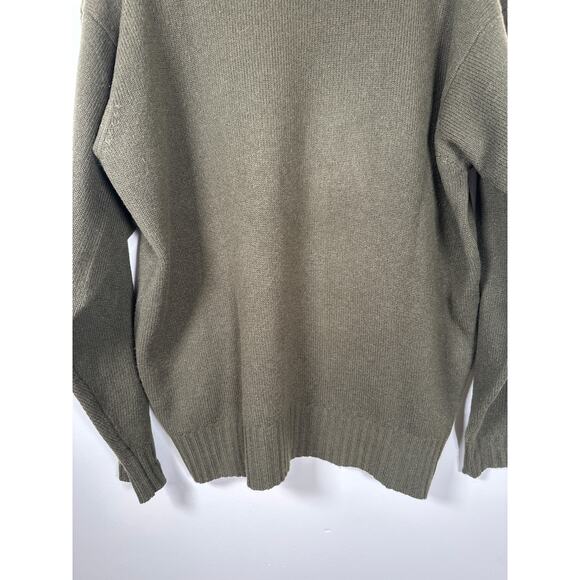Polo Ralph Lauren 100% Cashmere Sweater Green Size XL V Neck Long Sleeve Luxe - Picture 8 of 9